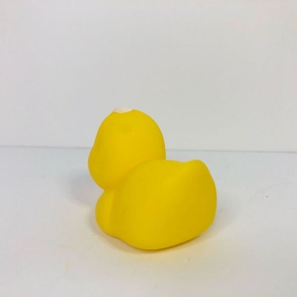 cititoy yellow rubber duck white hair and chest 1.5 inches vntage 90s - Picture 4 of 9